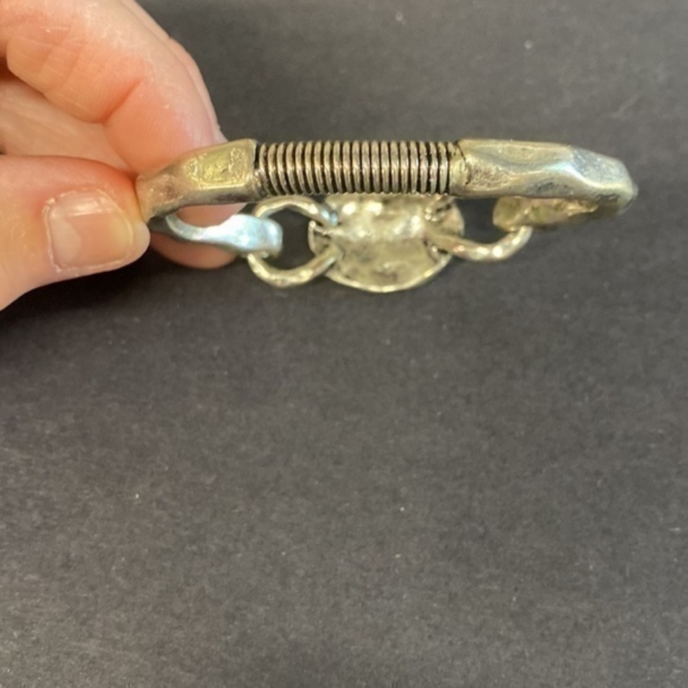 Family Tree Hammered Silver / Gold Bracelet - Picture 4 of 7
